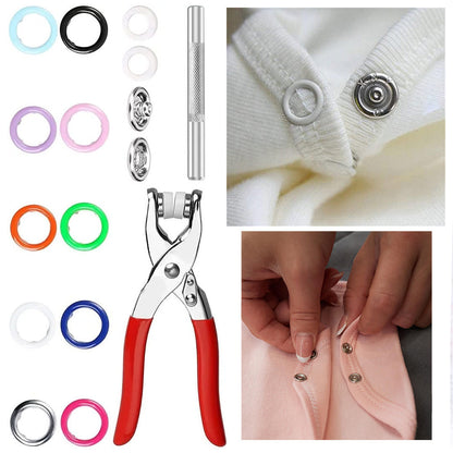 Kit Broches de Presión con Pinza + 200 Botones 🧵✨