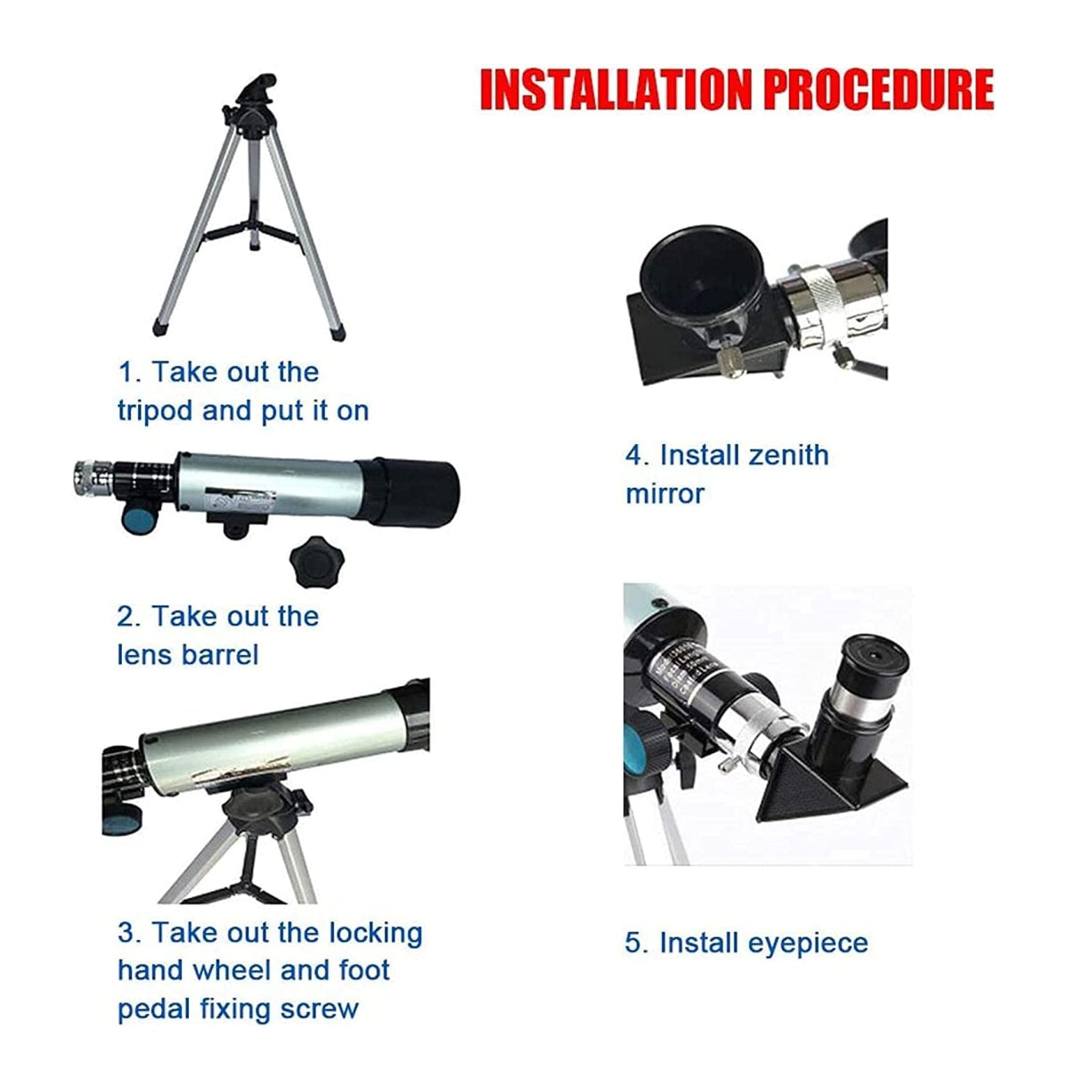 Telescopio Refractor Monóculo F36050 🔭✨