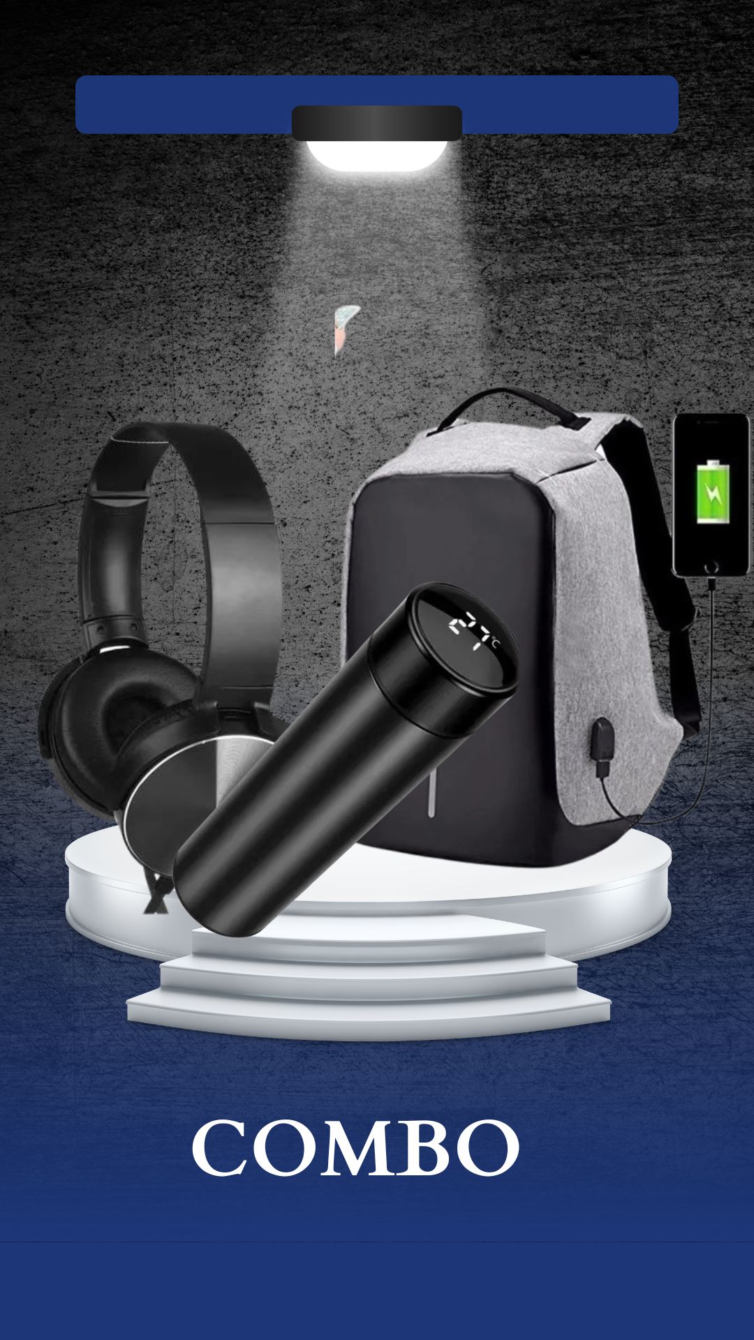 Combo X3 Maleta + Termo Inteligente + Audífonos 🎧✨🎒