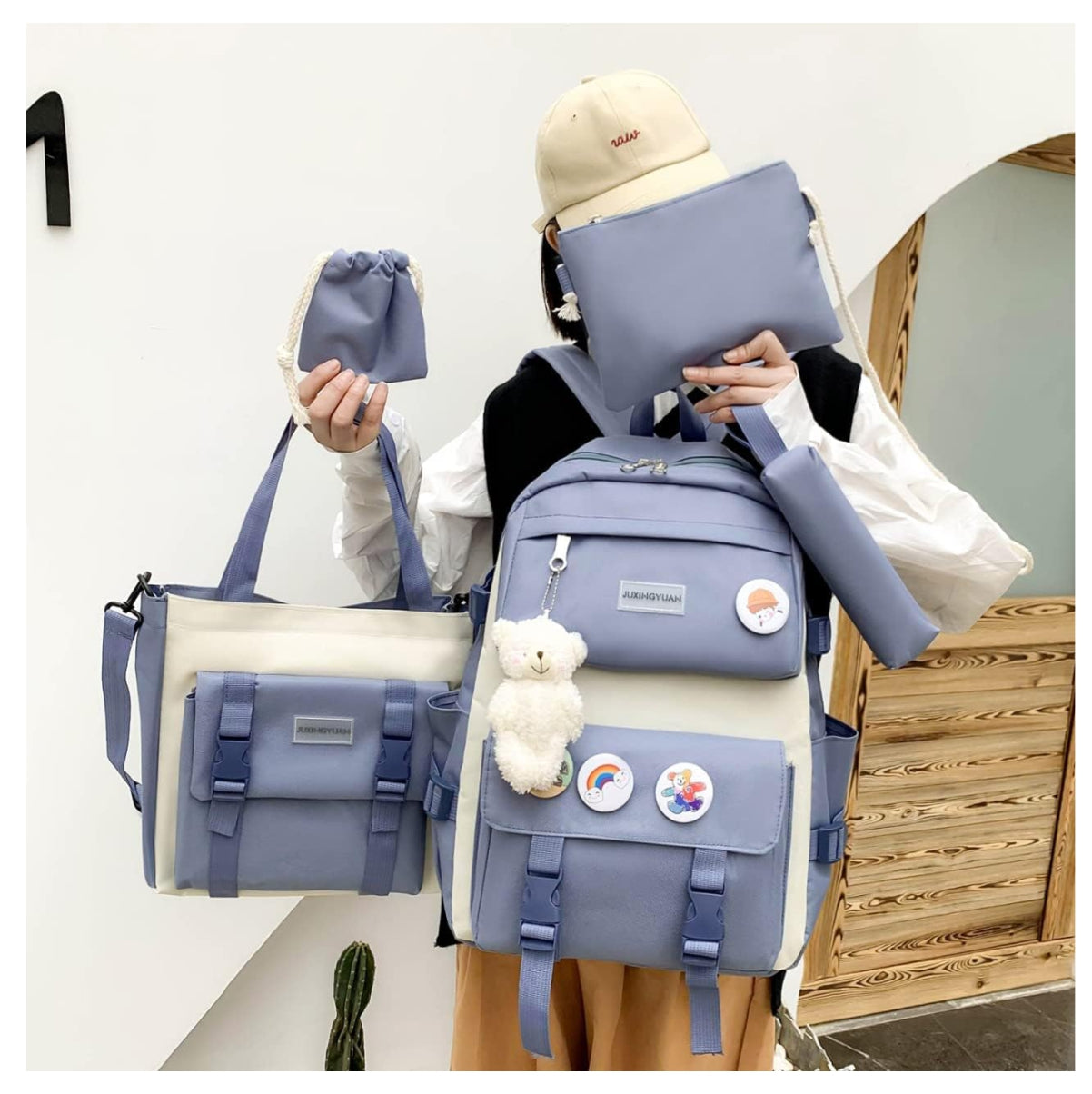 Maleta Coreana Kawaii 5 en 1 Escolar🎒