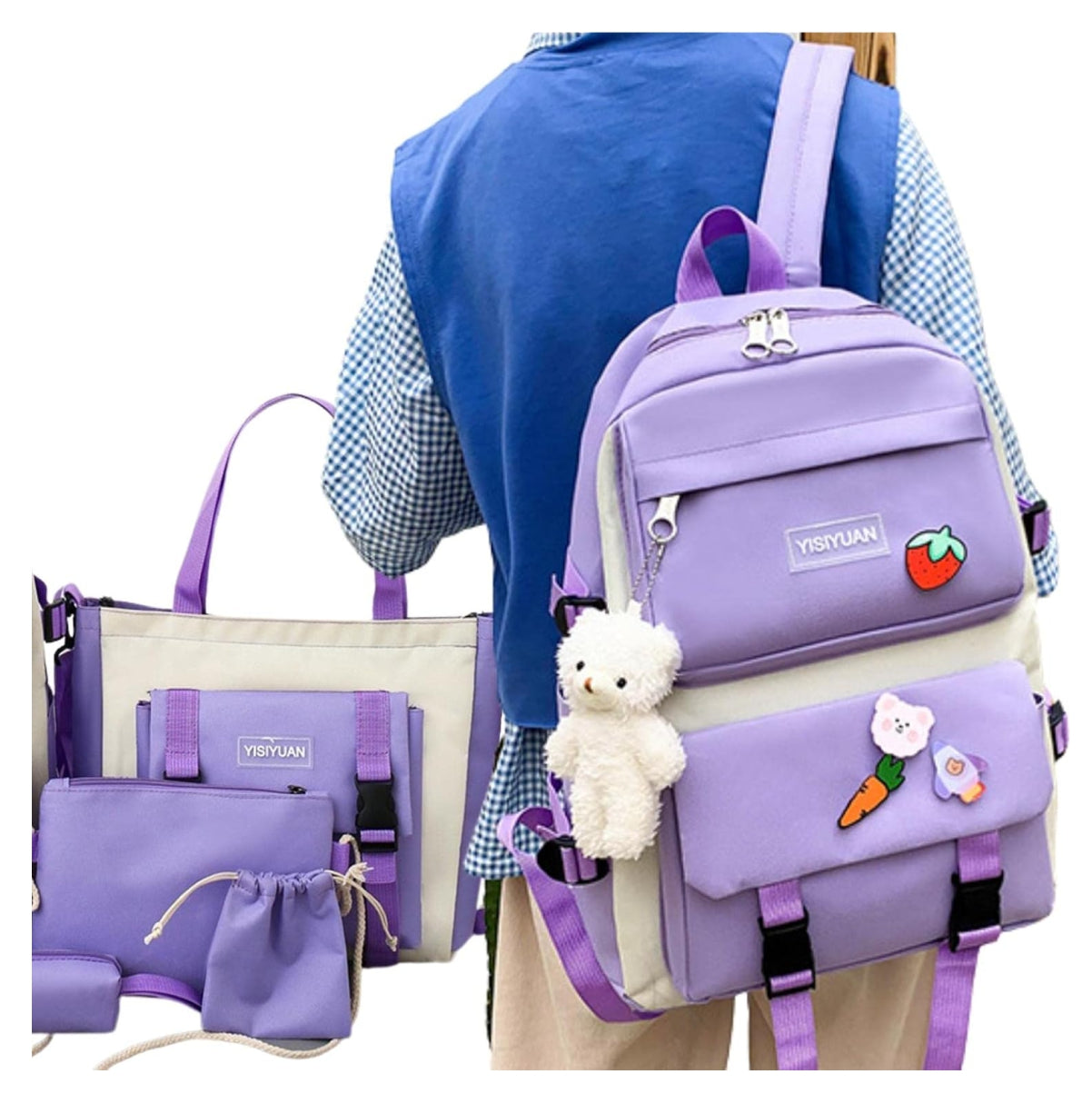 Maleta Coreana Kawaii 5 en 1 Escolar🎒