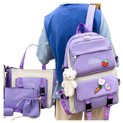 Maleta Coreana Kawaii 5 en 1 Escolar🎒