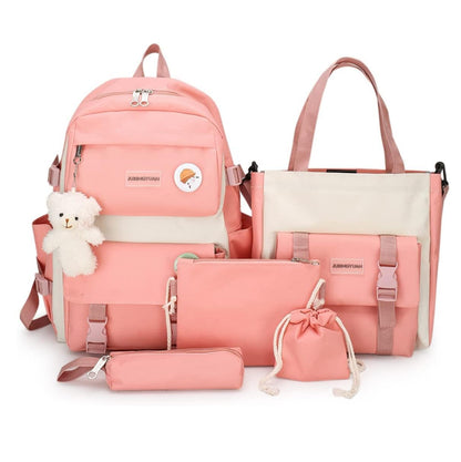 Maleta Coreana Kawaii 5 en 1 Escolar🎒
