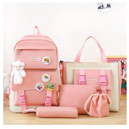 Maleta Coreana Kawaii 5 en 1 Escolar🎒