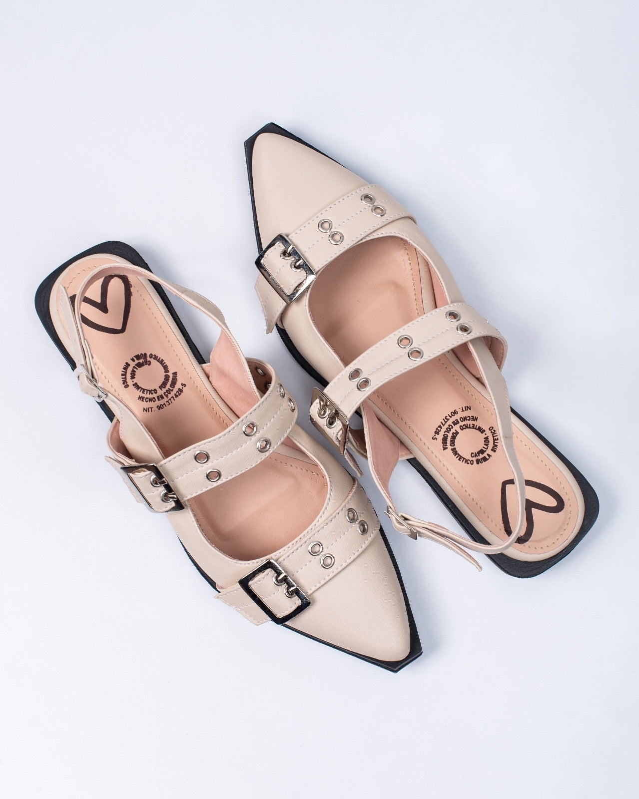 Mules T326 Estilo Baleta 🖤🤎