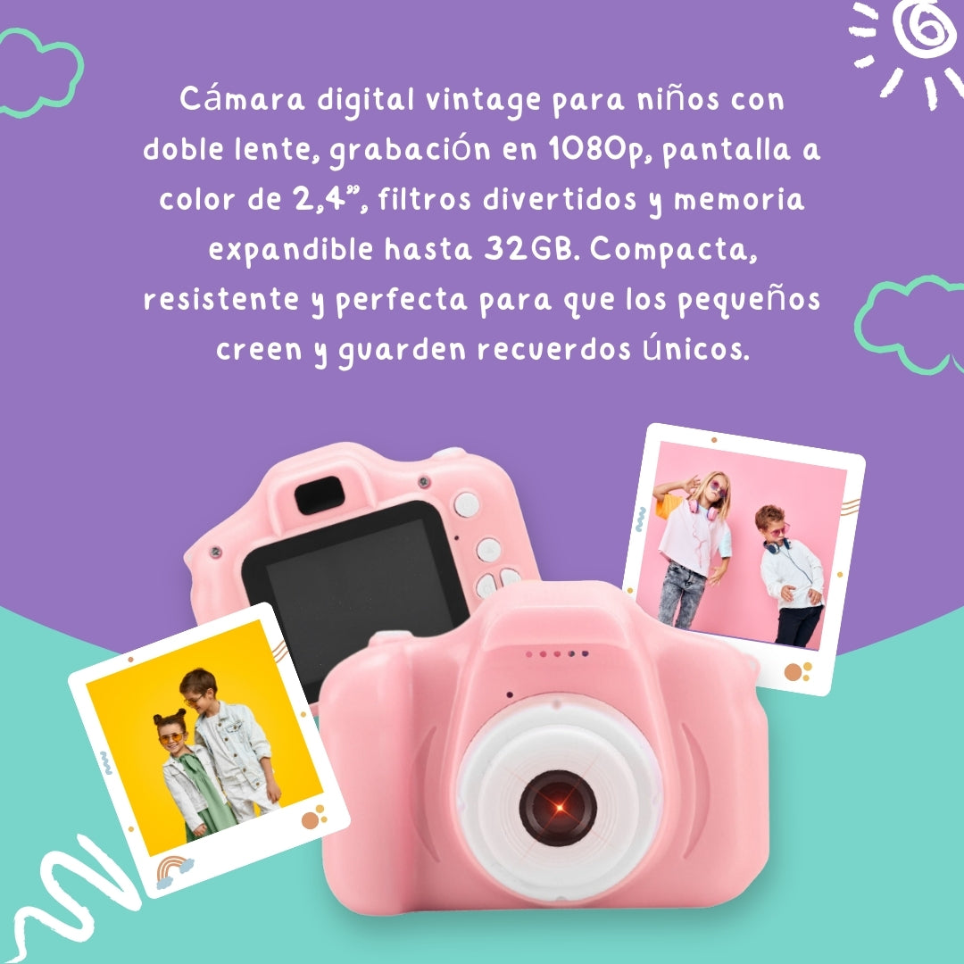 Cámara Digital para Niños con Pantalla 📸