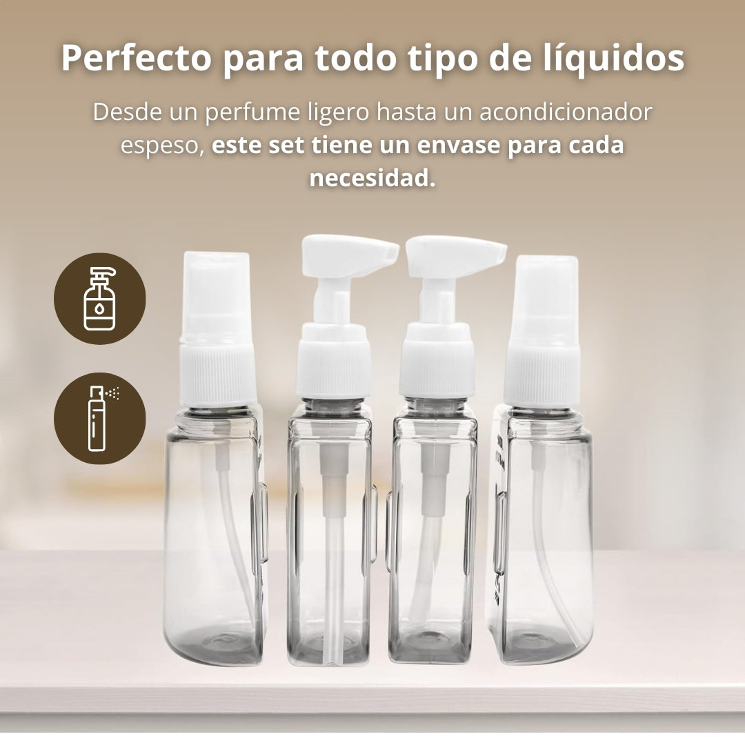 Kit de Botellas Portátiles para Viajes ✈️🧴