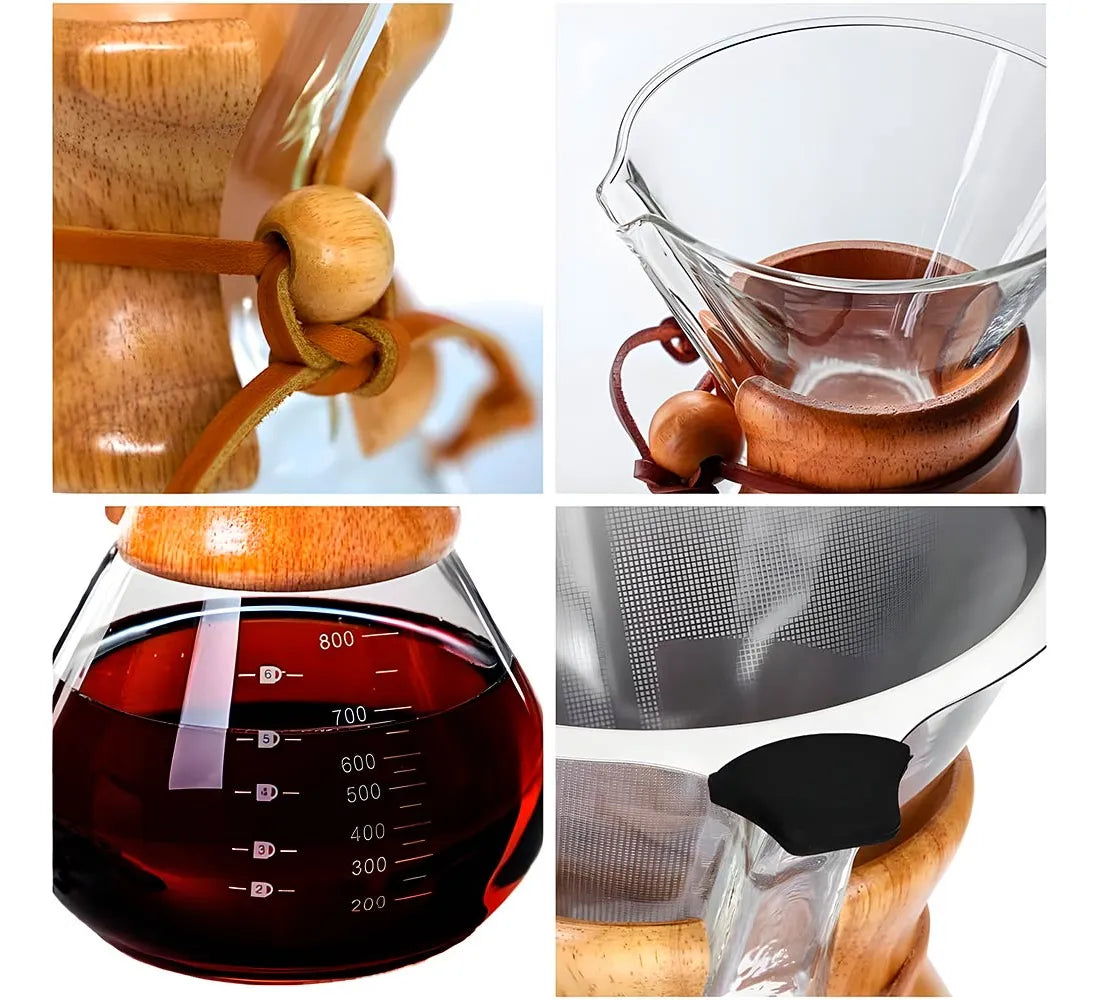 Cafetera Chemex Con Filtro Reutilizable ☕✨