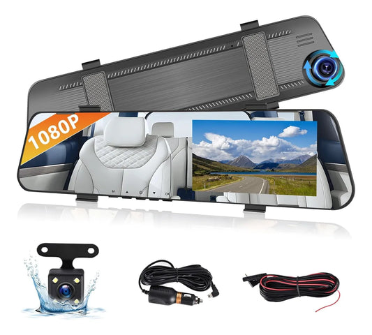 Cámara Espejo Retrovisor Táctil 1080P – Seguridad y Visibilidad Total 🚘