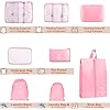 Organizadores de Viaje Kit x8 Piezas Rosa ✈️🧳💗