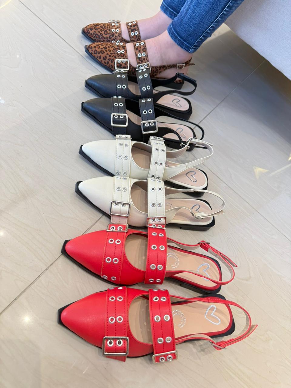 Mules T326 Estilo Baleta 🖤🤎