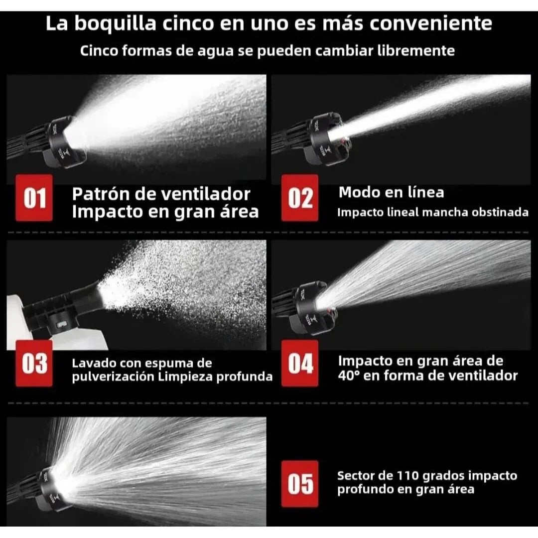 Hidrolavadora 6 Chorros Portátil Recargable 💦⚡