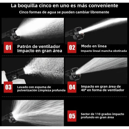 Hidrolavadora 6 Chorros Portátil Recargable 💦⚡